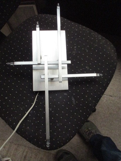 Wandlamp aluminium geometrisch, Ophalen of Verzenden, Gebruikt, Metaal, Zilver