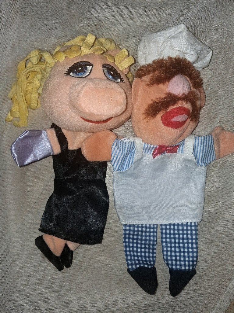 Muppet Show handpoppen: Miss Piggy en Zweedse Chef, Overige merken, Overige karakters, Overige typen, Ophalen of Verzenden