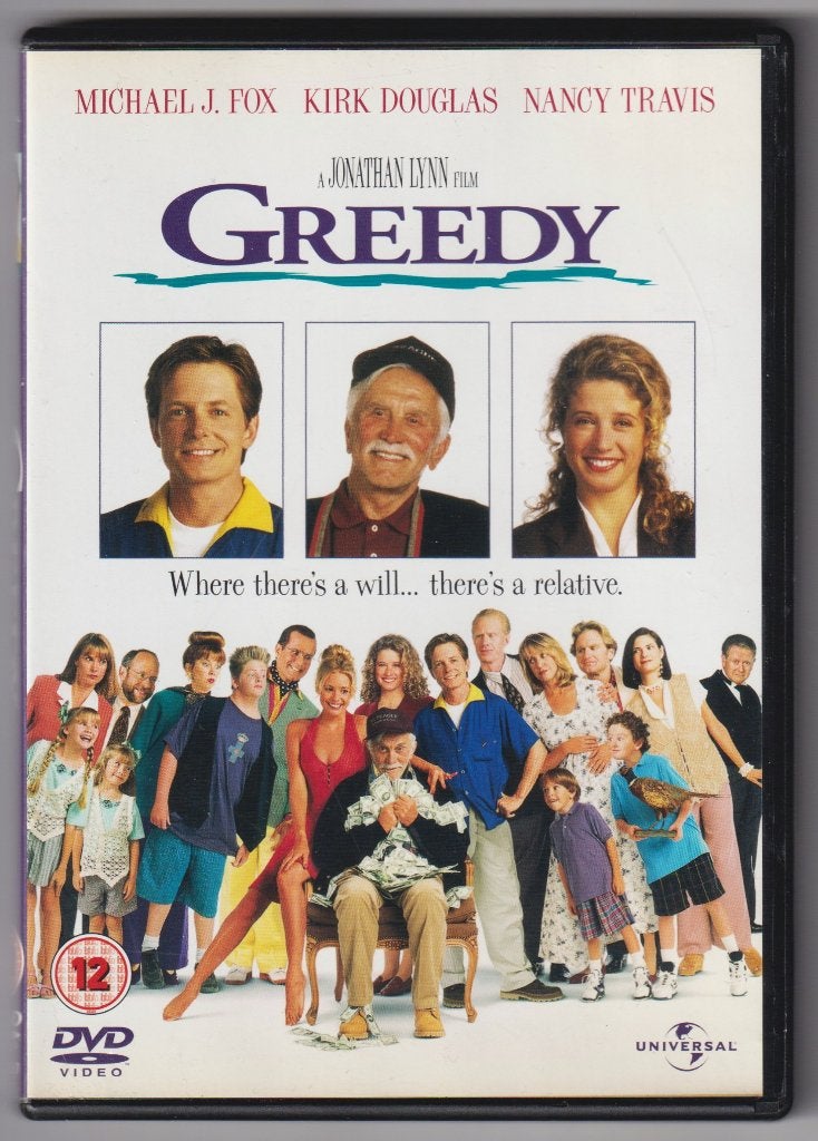 Greedy ( Michael J. Fox / Kirk Douglas / Nancy Travis ), Alle leeftijden, Ophalen of Verzenden, Zo goed als nieuw, Nederlands