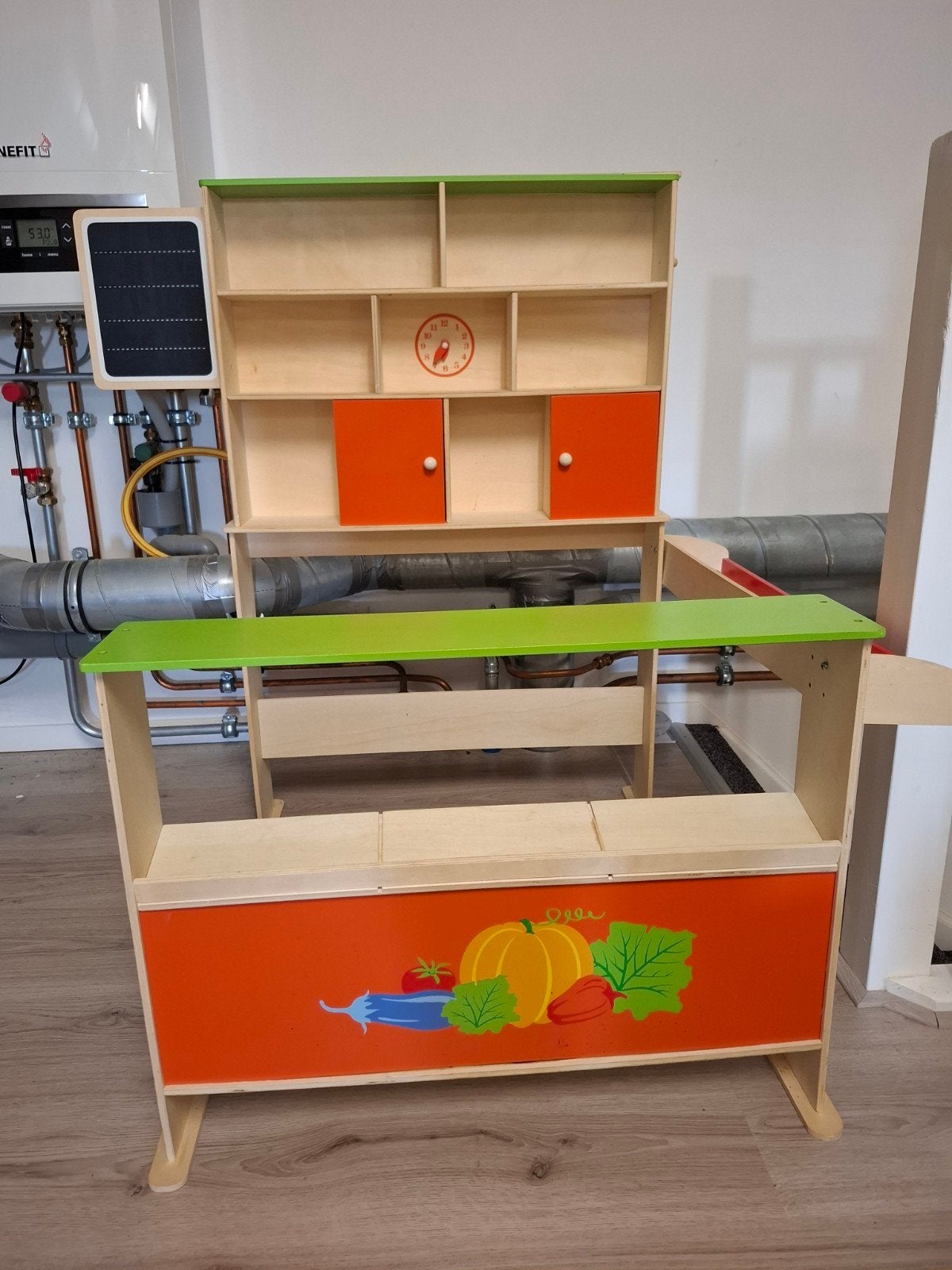 Houten Speelgoedwinkel / Marktkraam met originele doos, Kinderen en Baby's, Ophalen, Gebruikt, Jongen of Meisje