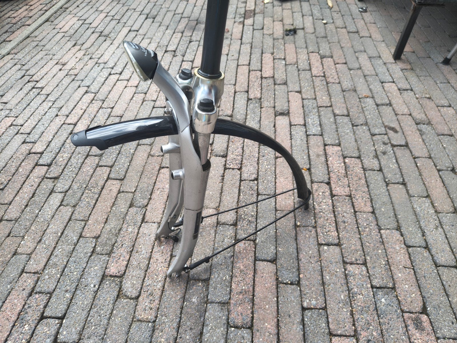 Verende voorvork met spatbord en voorlamp., Ophalen of Verzenden, Zo goed als nieuw, Spatbord