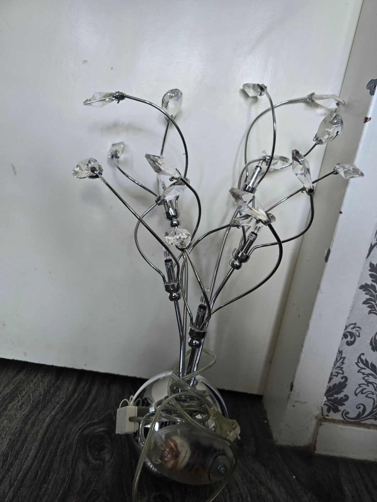 Moderne kristallen wandlamp/plafondlamp, Ophalen, Zo goed als nieuw