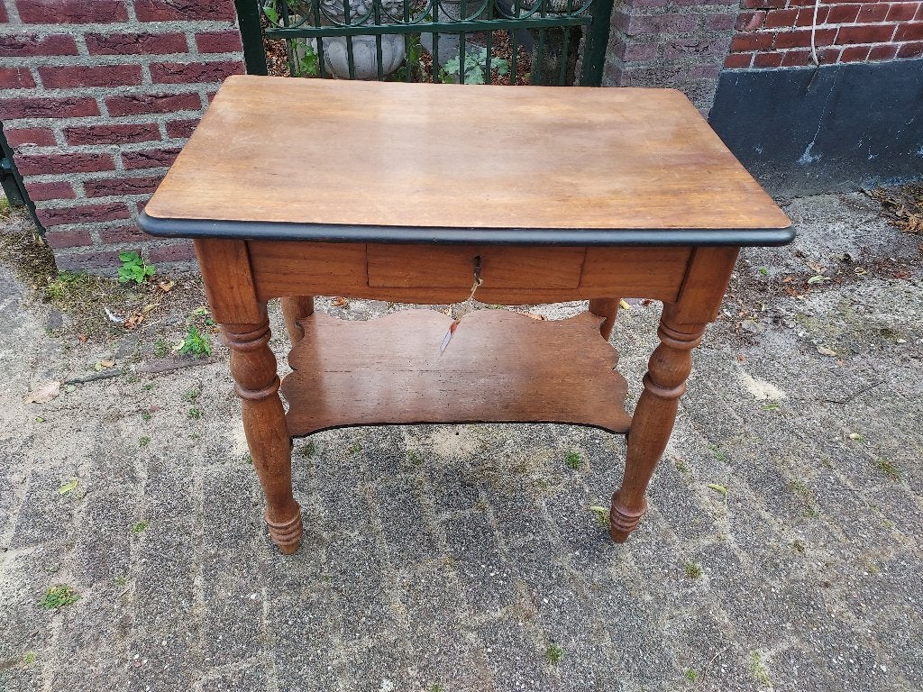Biedermeier rechthoekige wandtafel, Willem III periode., Ophalen