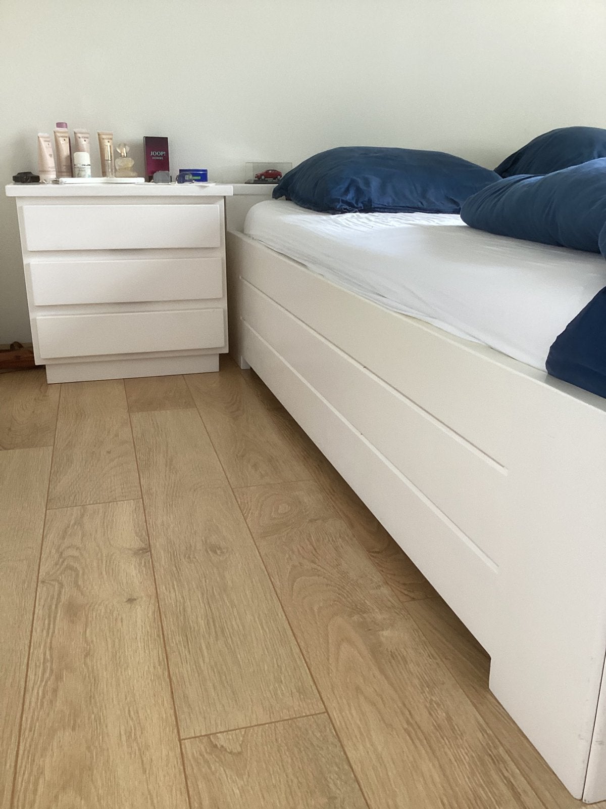 Slaapkamer ombouw met nachtkastjes 160 X 200 cm, Ophalen, Zo goed als nieuw, Tweepersoons