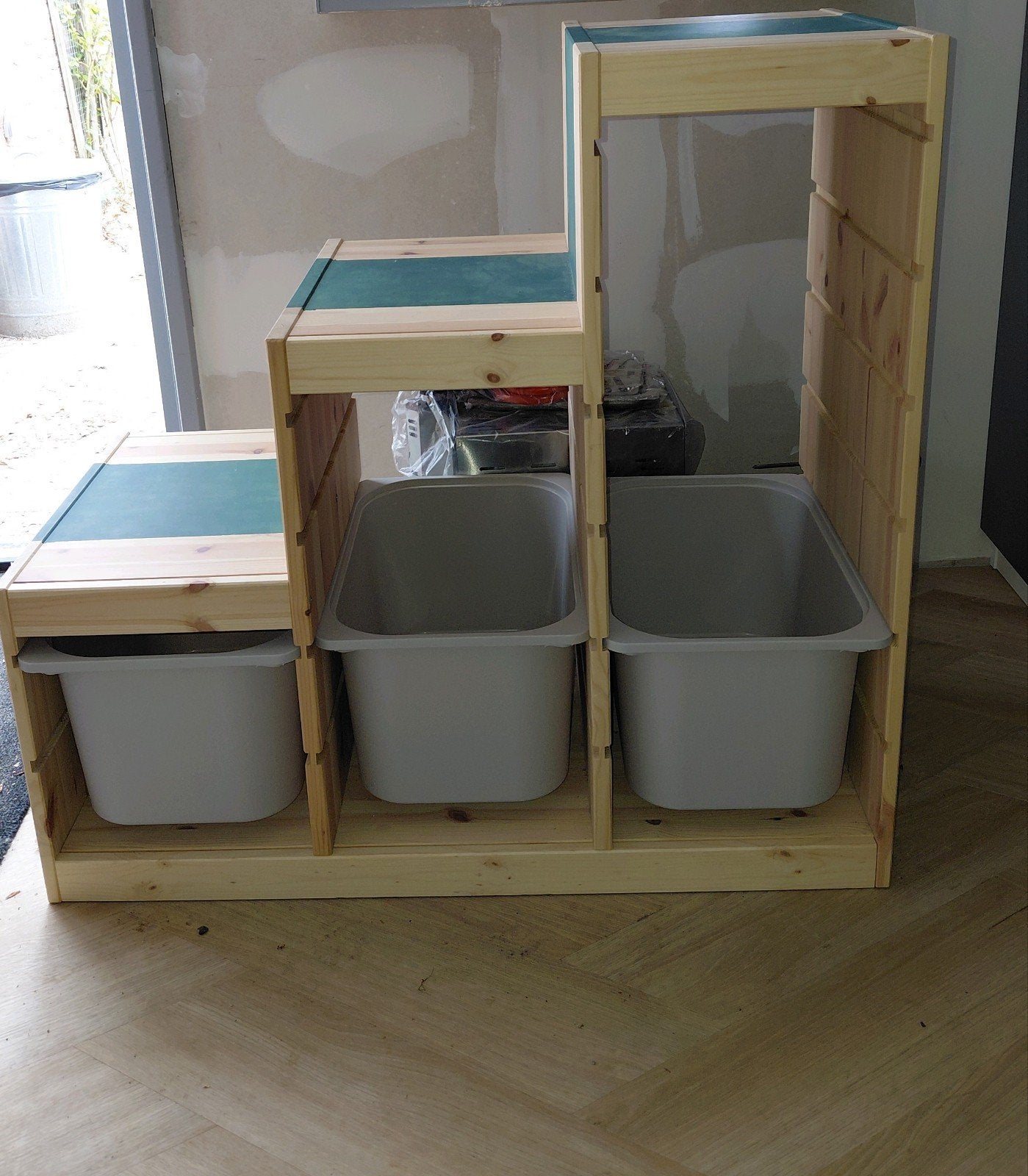 Houten Ikea trofast met 3 opbergbakken, Ophalen of Verzenden, Kast