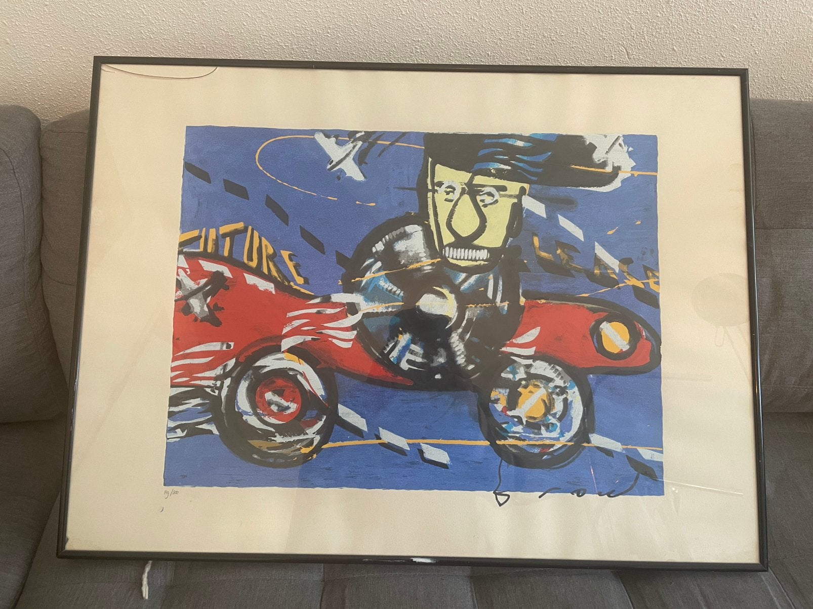 Herman Brood zeefdruk future lease, Antiek en Kunst, Ophalen