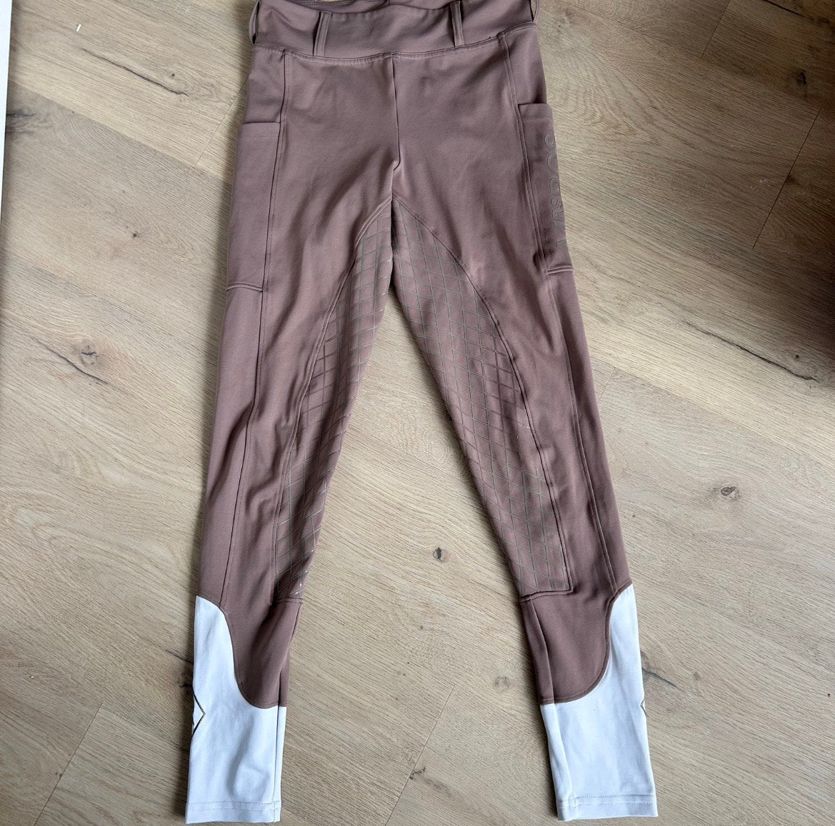 Mrs Ros Rijlegging / Paardrijbroek Maat S – Taupe / Mauve, Gebruikt, Dressuur, Overige merken, Ophalen of Verzenden