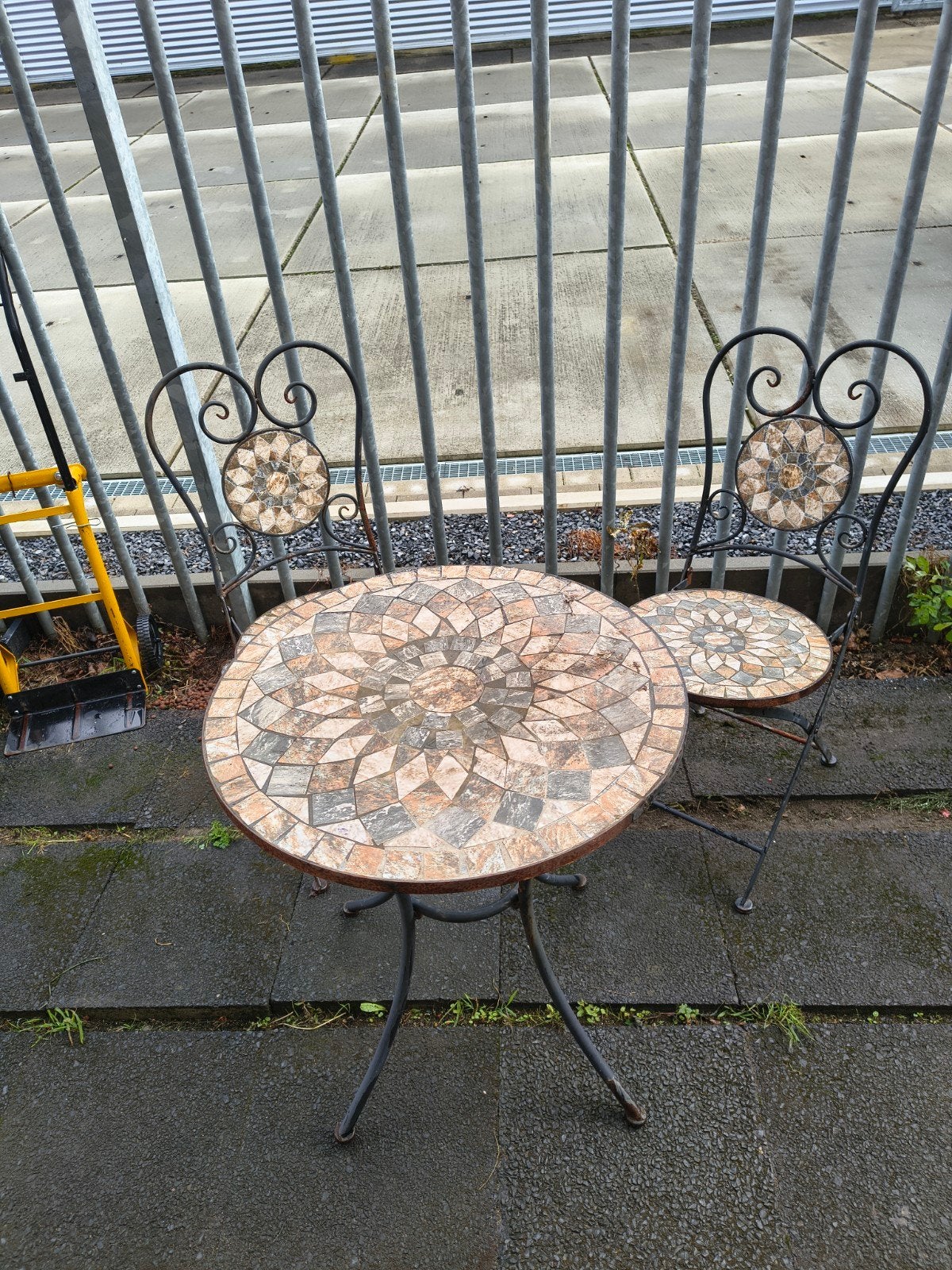 Bistro setje met mozaïek, Overige materialen, Gebruikt, ., .