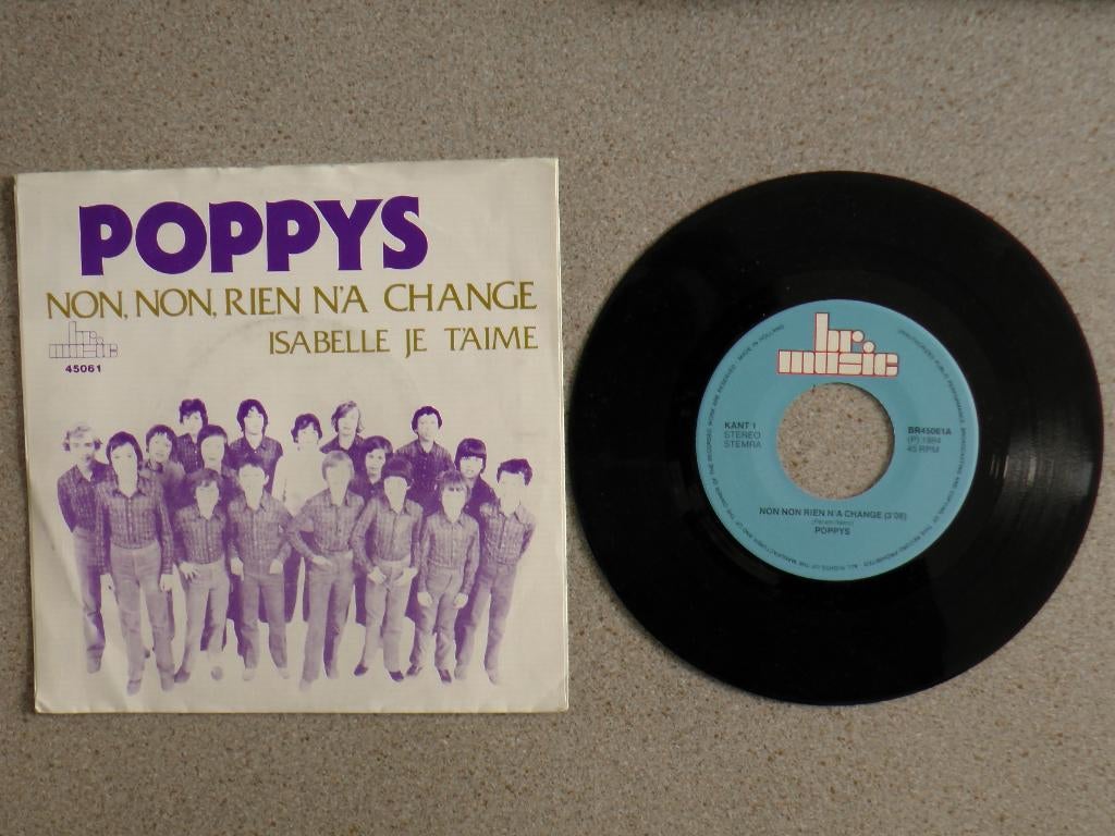 Poppys - Non Non rien n'a change - Isabelle VINYL SINGLE, Gebruikt, 7 inch, Single, Ophalen of Verzenden