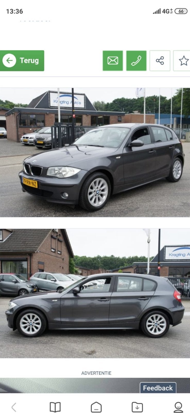 BMW 1-Serie 1.6 116I 2005 Grijs - Met schade, Auto's, 1596 cc, Achterwielaandrijving, 4 cilinders, 635 kg