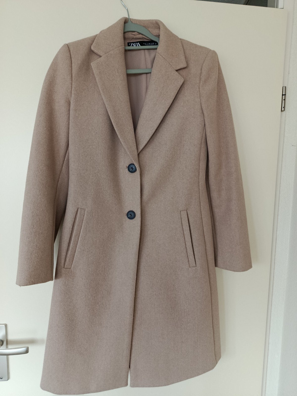 Mantel - camel - ZARA - lengte 94 cm, Kleding | Dames, Bruin, Zara, Ophalen of Verzenden, Zo goed als nieuw