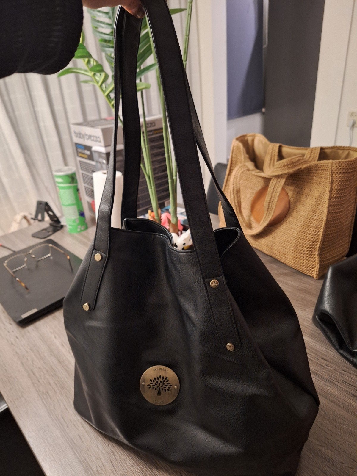 Mulberry Tote Zwarte Tas, Sieraden, Tassen en Uiterlijk, Tassen | Damestassen, Ophalen of Verzenden, Zwart, Handtas