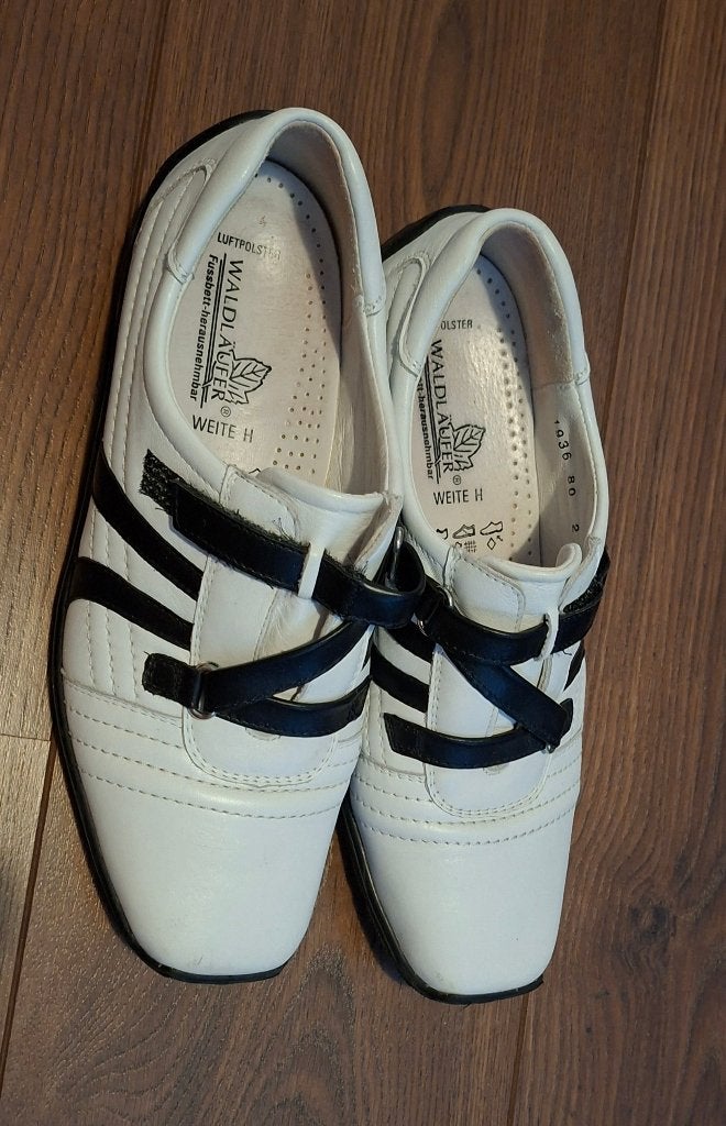 ZGAN WALDLAUFER leren schoenen 39-40 wit met zwart wijdte H, Kleding | Dames, Waldlaufer, Verzenden, Wit, Sneakers of Gympen