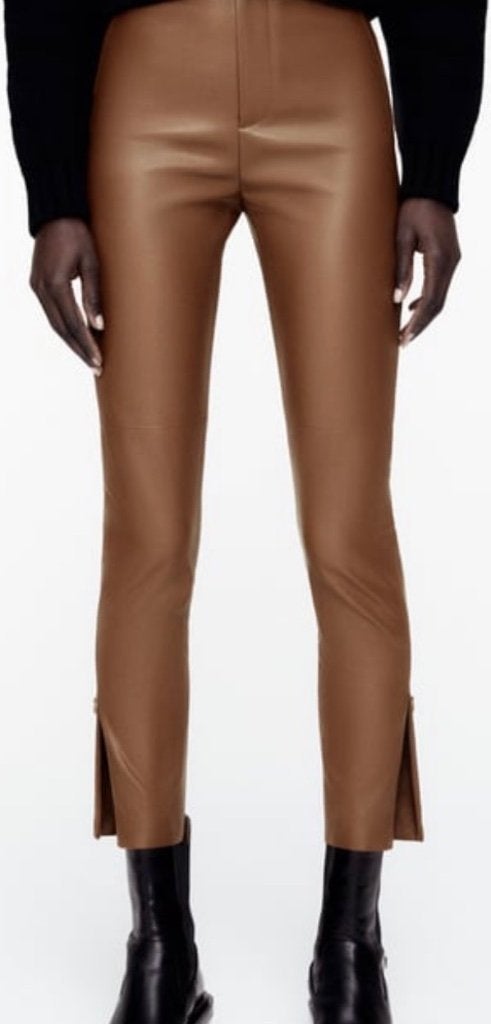 Zara pu leren camel legging nieuw maat S, Kleding | Dames, Broeken en Pantalons, Bruin, Zara, Nieuw, Ophalen of Verzenden