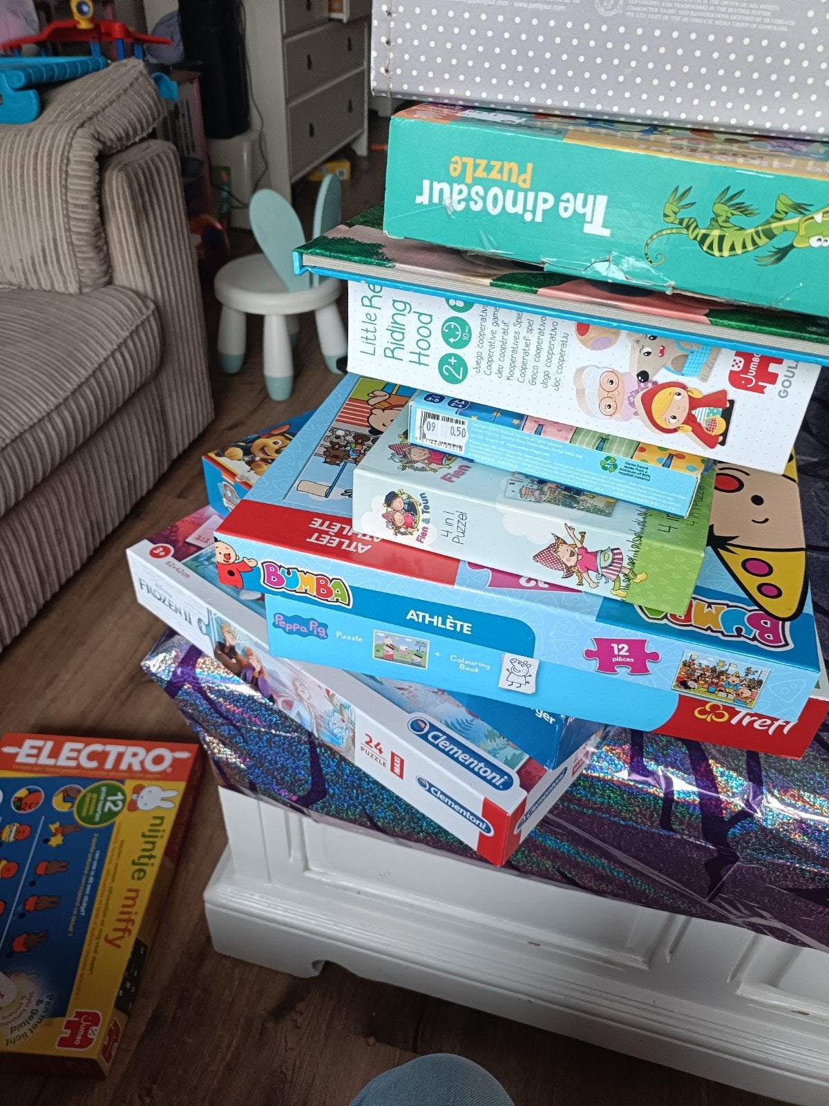 Grote collectie bordspellen en puzzels voor kinderen, Ophalen of Verzenden, Gebruikt, Jongen of Meisje