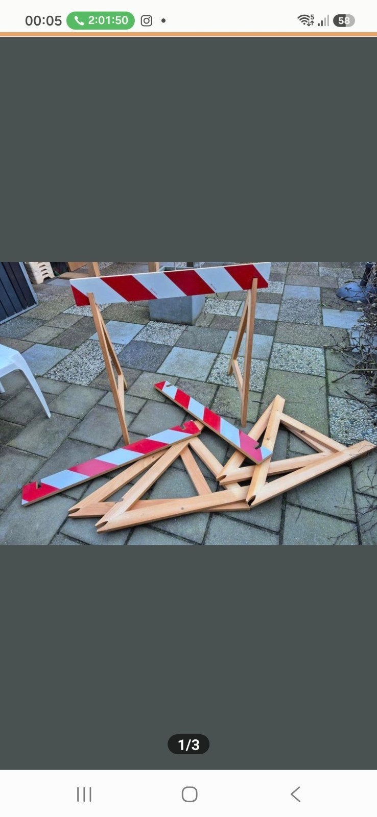 Afzet hekken/ gevaren hekken, Ophalen, Nieuw