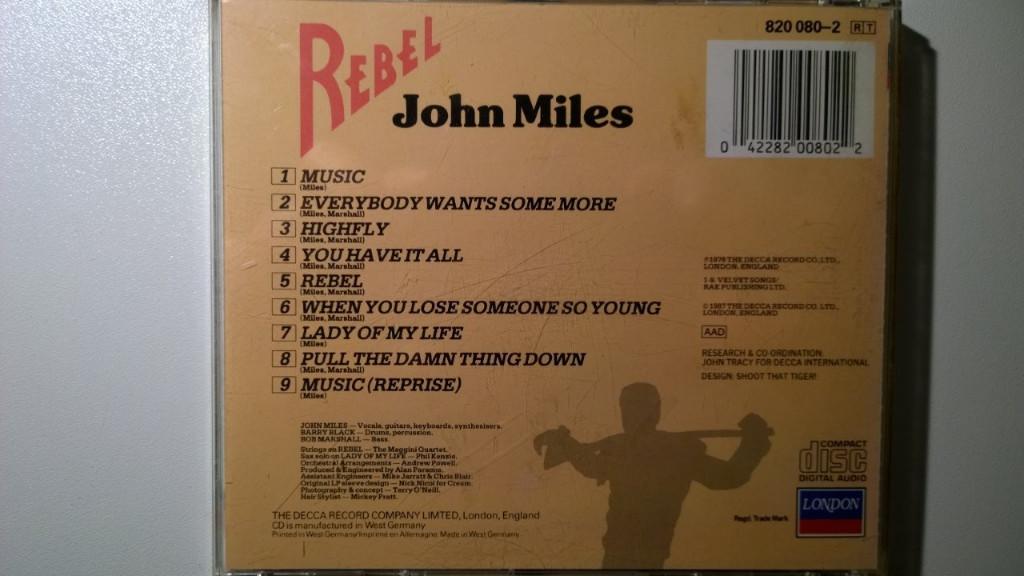 John Miles - Rebel, Ophalen of Verzenden, Zo goed als nieuw