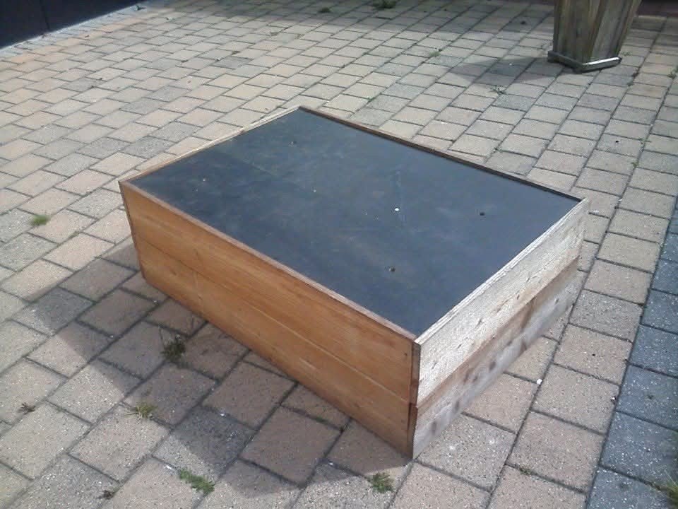 Beton stenen 50x200x200mm - Geel & Blauw (ca. 40m2), Ophalen