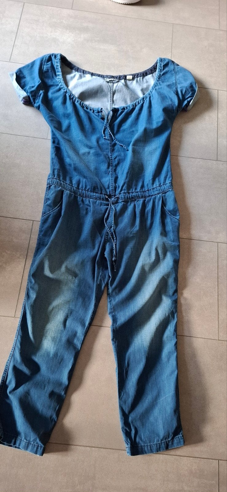 Maison Scotch jumpsuit jeans maat 36 38 igs, Blauw, Maat 36 (S), Gedragen, Maison Scotch