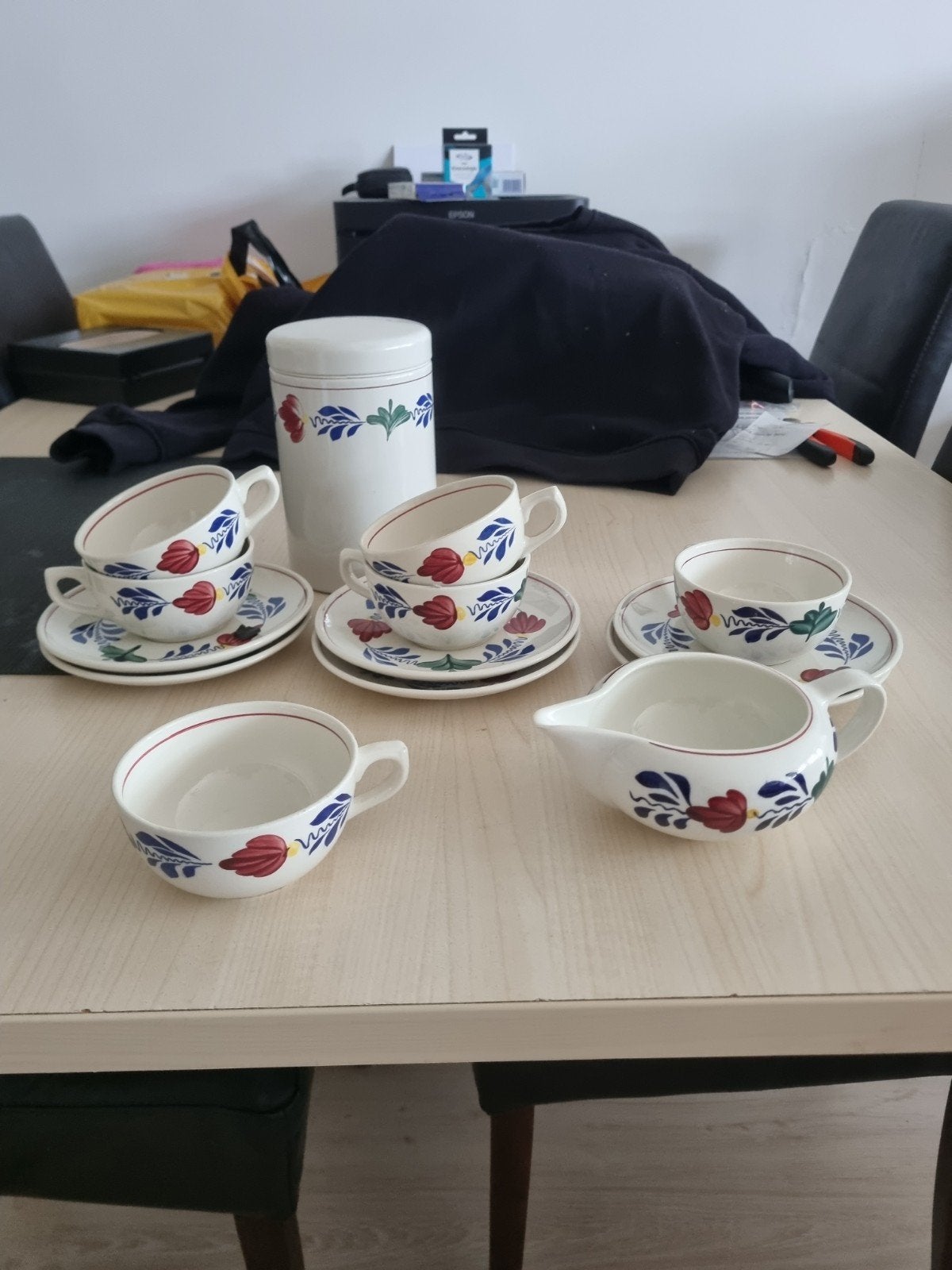 Boch Frères 'Boerenbont' servies - 10-delig, Ophalen of Verzenden