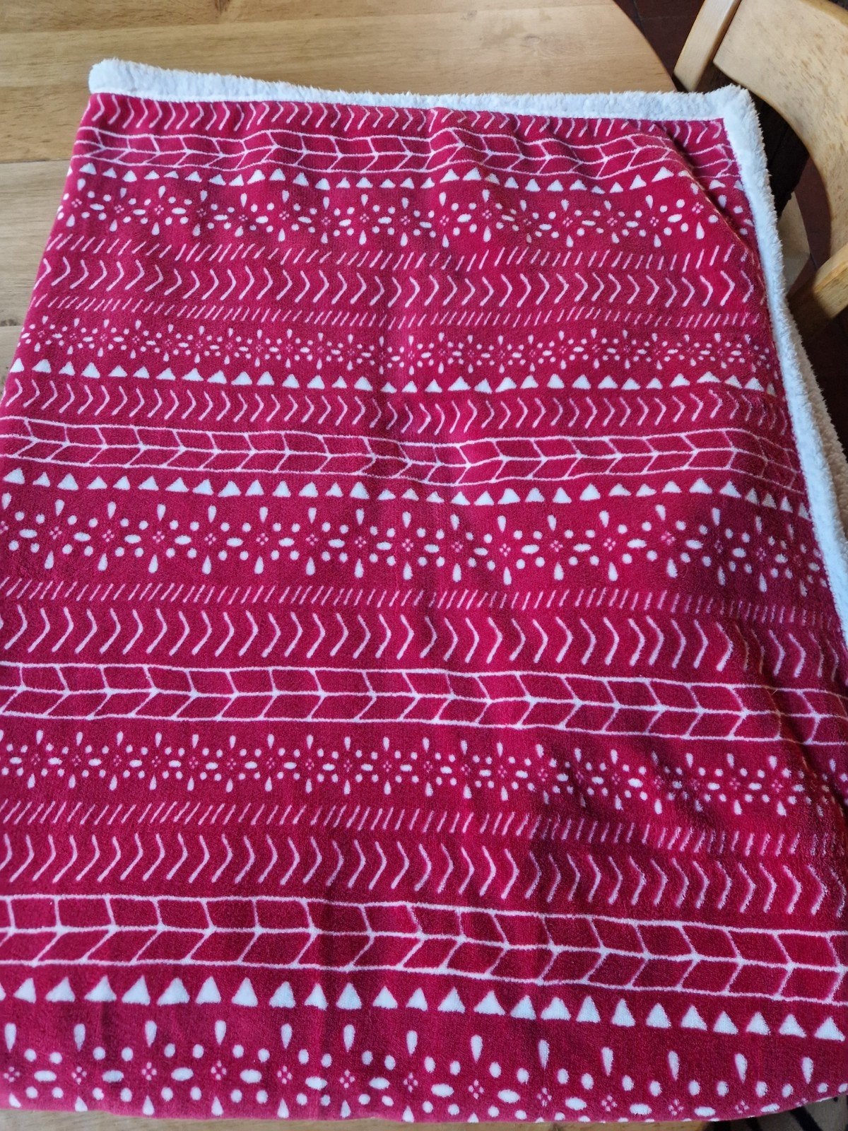 ROOD TEDDY GEVOERD PLAID, Ophalen of Verzenden