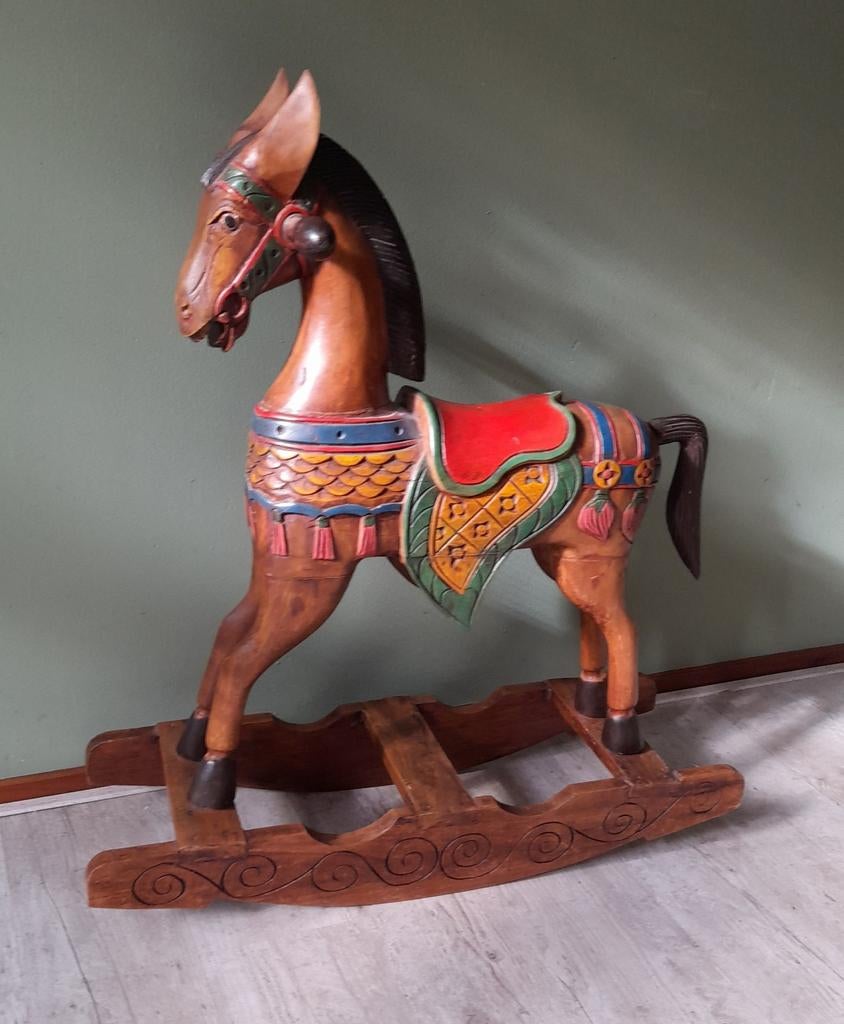 Groot Antiek Houten Paard, Antiek en Kunst, Antiek | Speelgoed, Ophalen