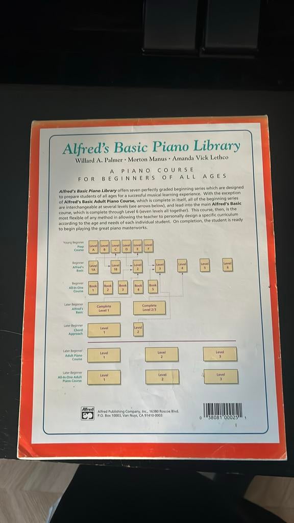 Piano lesboek niveau 1A, Ophalen of Verzenden, Les of Cursus, Overige genres, Piano