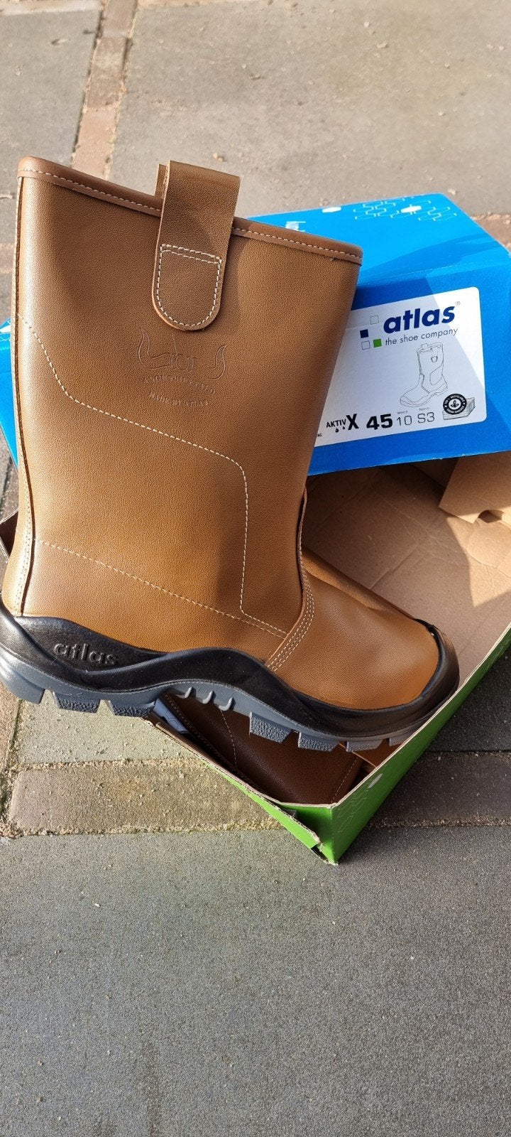 ATLAS Werkschoenen laarzen s3 nieuwe maat 45, Doe-het-zelf en Verbouw, Veiligheidskleding, Verzenden, Nieuw