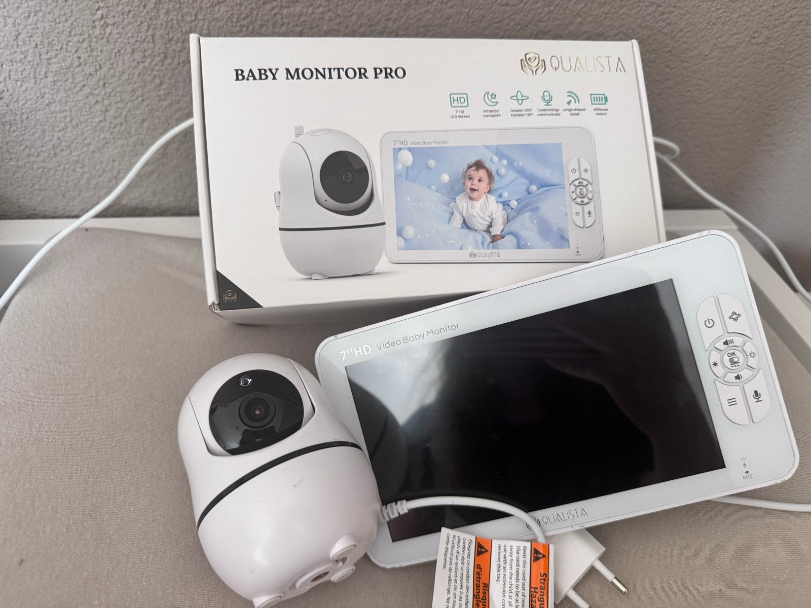 Qualista Baby Monitor Pro - Video Babyfoon met Camera, Ophalen of Verzenden, Zo goed als nieuw, 250 meter of meer, Camera