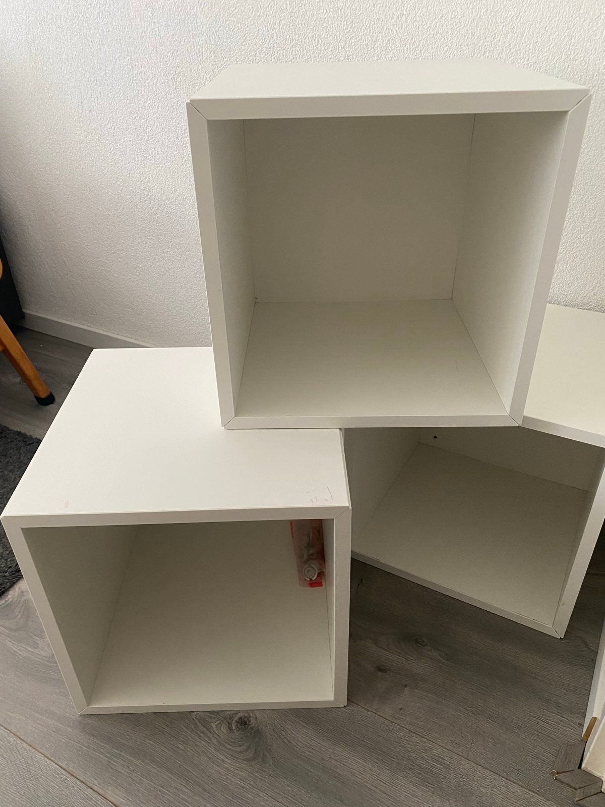 Witte kubus kasten - Set van 3, Ophalen, Met plank(en), Minder dan 50 cm, Gebruikt