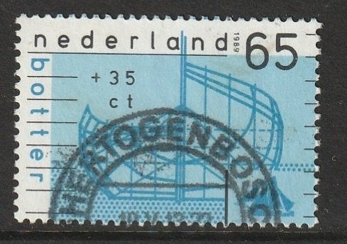 Nederland 1989 1425 Zomer, Botter, Gest  Den Bosch, Postzegels en Munten, Ophalen of Verzenden, Na 1940, Gestempeld