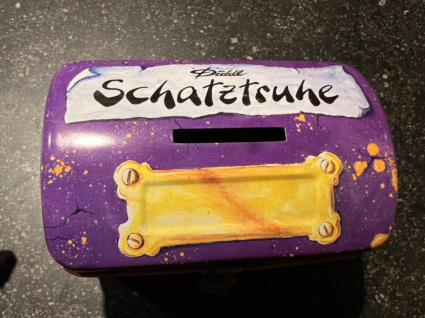 Schatkist spaarpot diddl met slot en sleutel, Ophalen of Verzenden, Nieuw, Metaal of Blik, Strip- of Tekenfilmfiguur