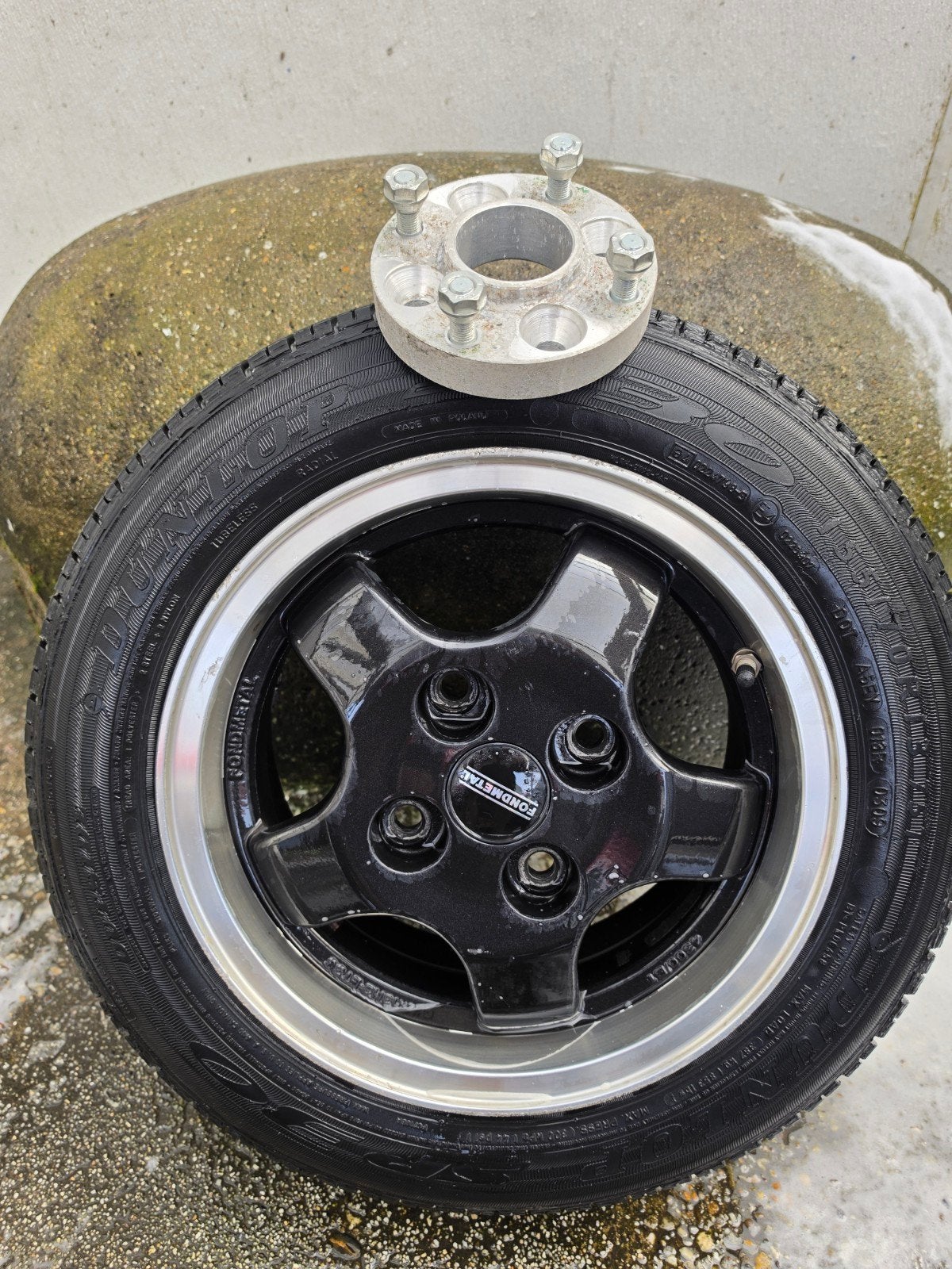 Set van 4 velgen 4x114.3 met adapters 4x100 (ruil/koop), Ophalen of Verzenden