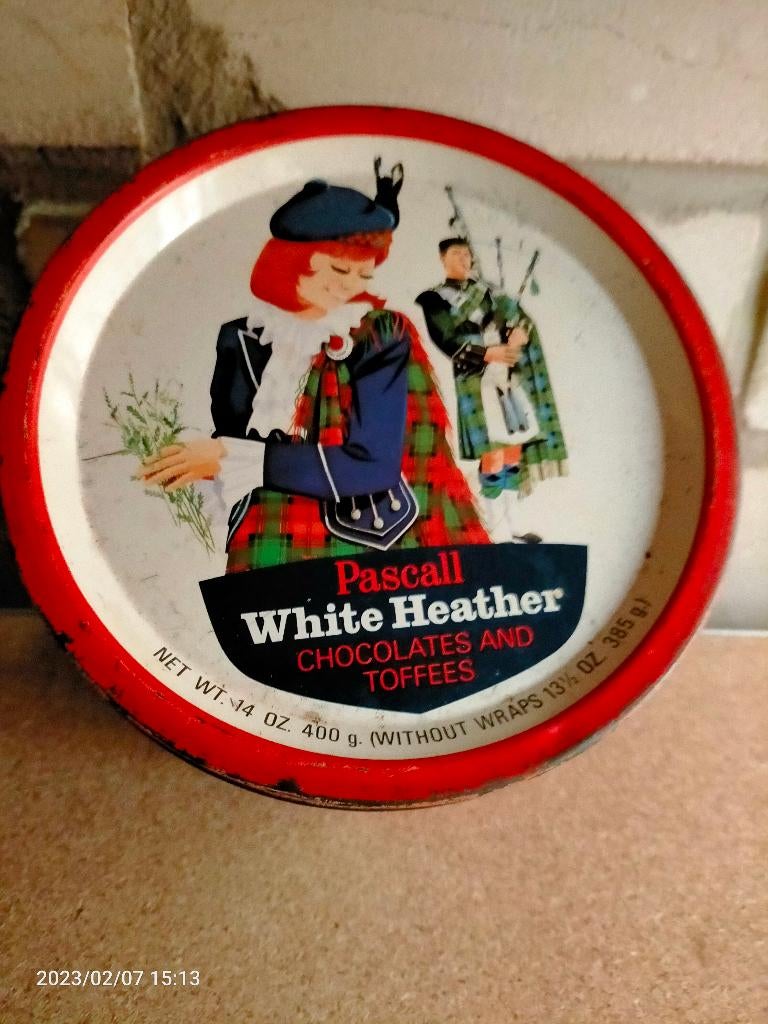 Blik white heather chocolates, Verzamelen, Blikken, Ophalen of Verzenden, Overige