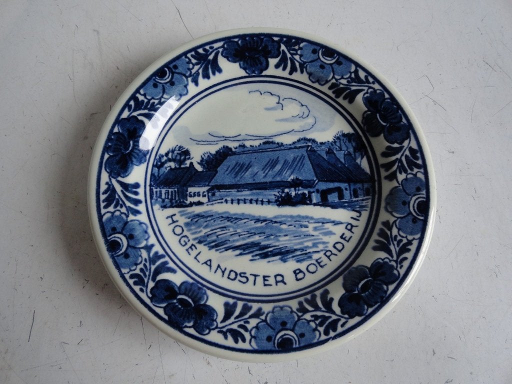 Delfts blauw bordje van Domo Beilen Hogelandster boerderij, Antiek en Kunst, Antiek | Wandborden en Tegels, Ophalen of Verzenden