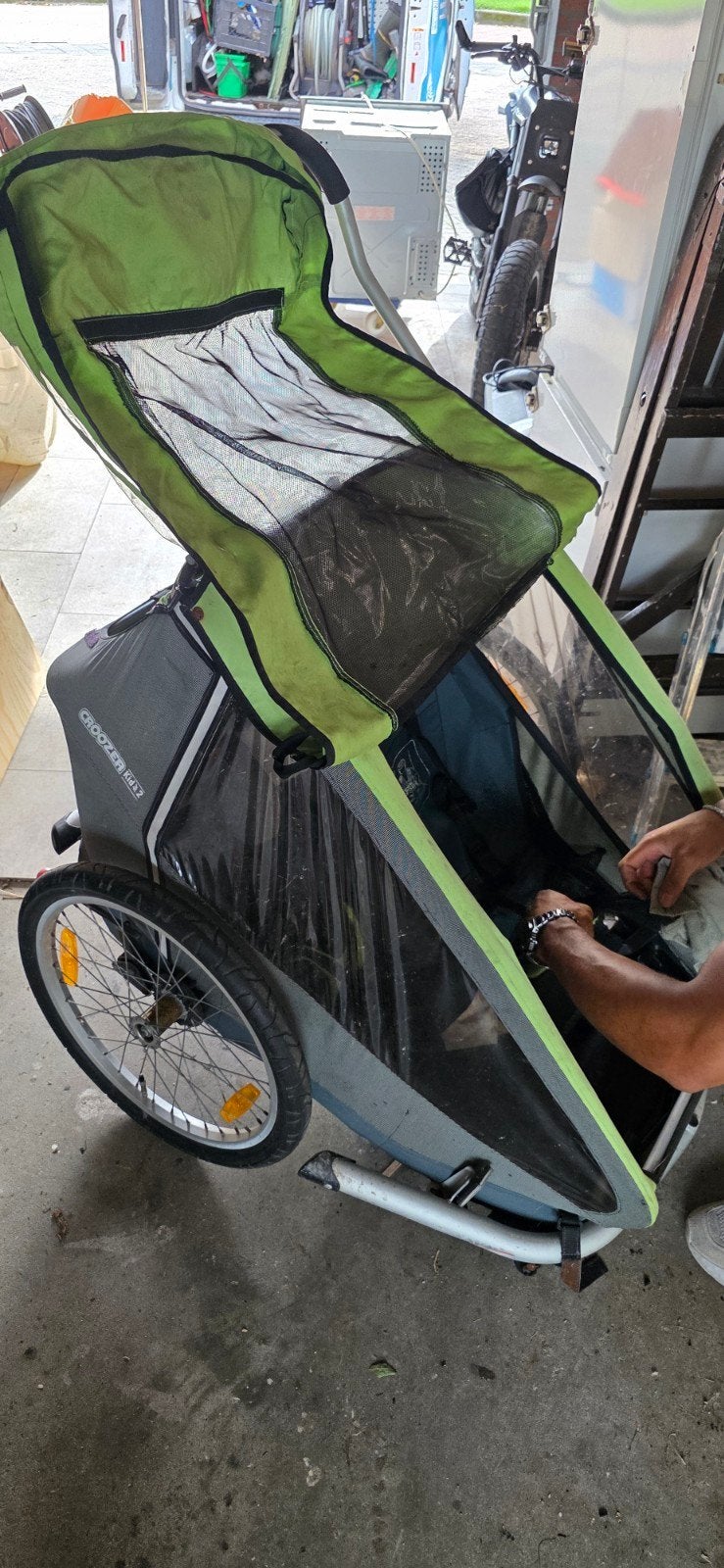 Croozer Kid for 2 fietskar met wandelwagenfunctie, Ophalen, Gebruikt, Croozer, Kinderkar