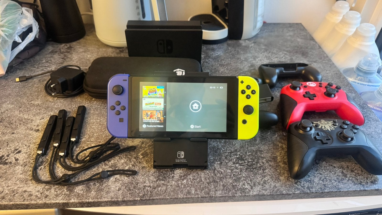 Nintendo Switch (1e generatie) compleet met accessoires, Ophalen, Zo goed als nieuw, Met 2 controllers, Switch Original