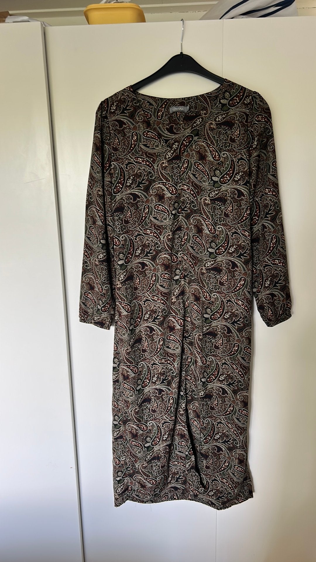 Geisha jurk maat L/40, lang! Met lange mouwen, Verzenden, Zo goed als nieuw, Maat 38/40 (M), Onder de knie