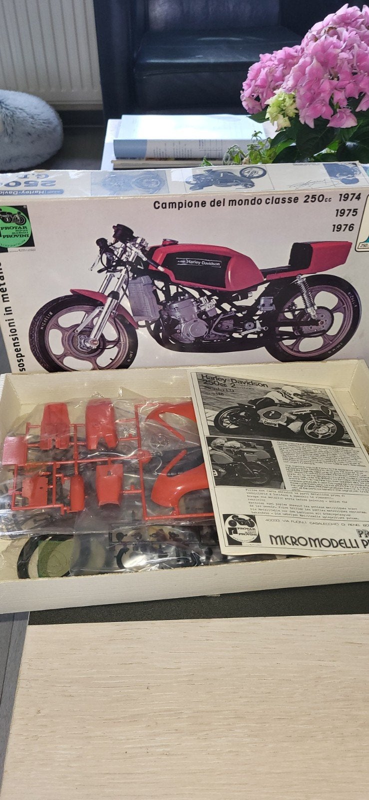 Bouwdoos Harvey davidson 250cc G.P., Overige merken, Auto, Groter dan 1:32, Ophalen of Verzenden