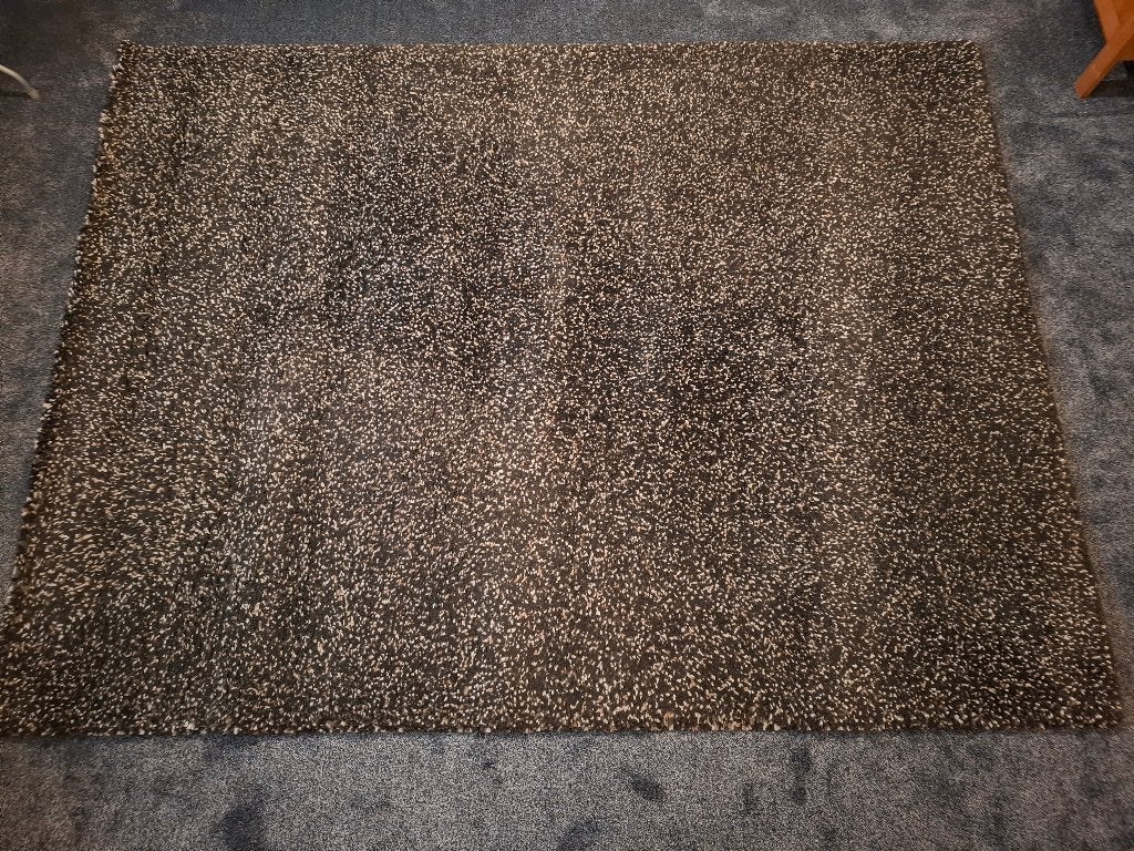 Hoogpolig Vloerkleed / tapijt, Ophalen, Gebruikt, Crème, 200 cm of meer