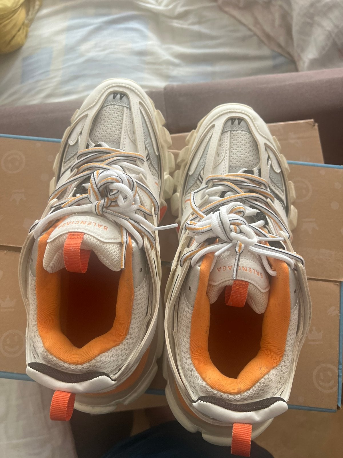 Balenciaga Track Sneakers (maat 44), Ophalen, Zo goed als nieuw, Wit, Sneakers of Gympen