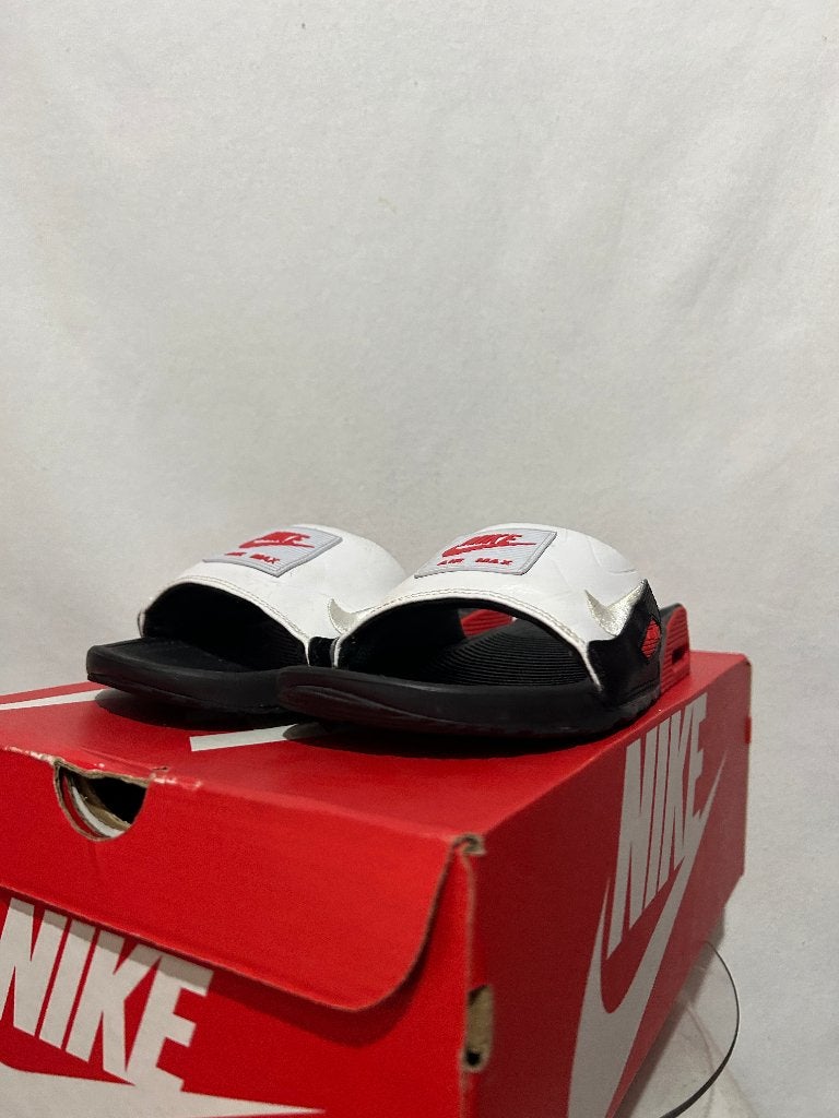 ALS NIEUW! Maat 42,5 - Nike Air Max 90 Slide Black Chile Red, Slippers, Verzenden, Zwart, Nike