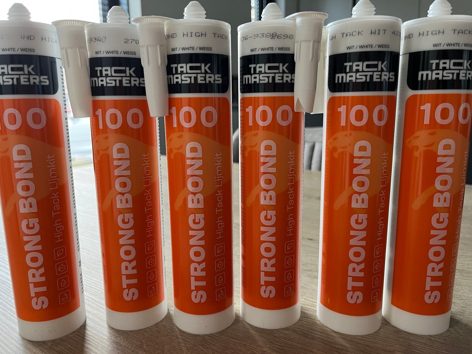 Tackmasters Strongbond High Tack witte kit - 6 flessen, Ophalen of Verzenden, Nieuw