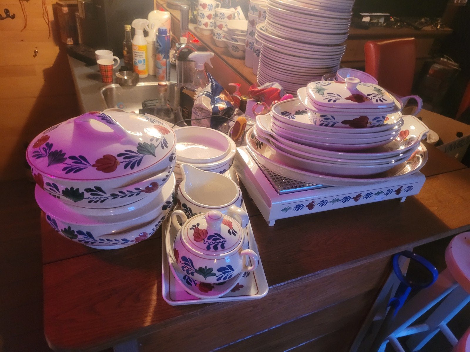 Boerenbont servies - zo goed als nieuw, Ophalen, Zo goed als nieuw, Aardewerk, Boerenbont