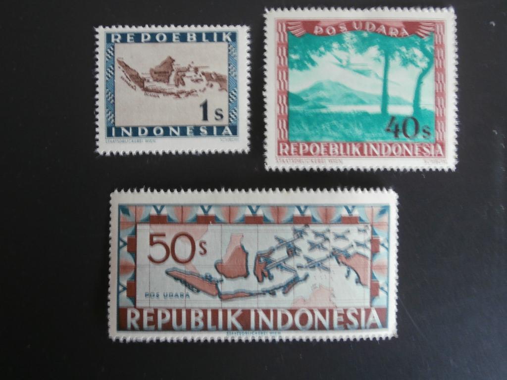 INDONESIE 1949; set )3) WEENSE DRUKKEN, Postzegels en Munten, Verzenden, Postfris, Zuidoost-Azië