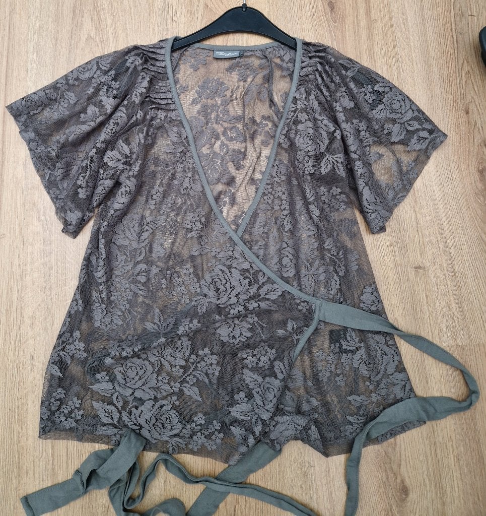Grijze dames top / vestje Steps maat L zgan, Kleding | Dames, Maat 42/44 (L), Ophalen of Verzenden, Zo goed als nieuw, Korte mouw