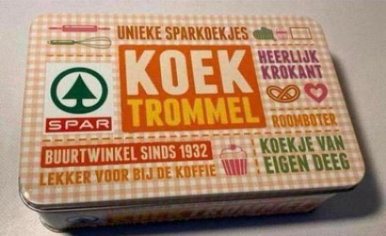 Rechthoekig blik van Spar. Afm. 21x14,5x7 cm. Uit 2013., Verzamelen, Blikken, Ophalen of Verzenden, Zo goed als nieuw, Overige