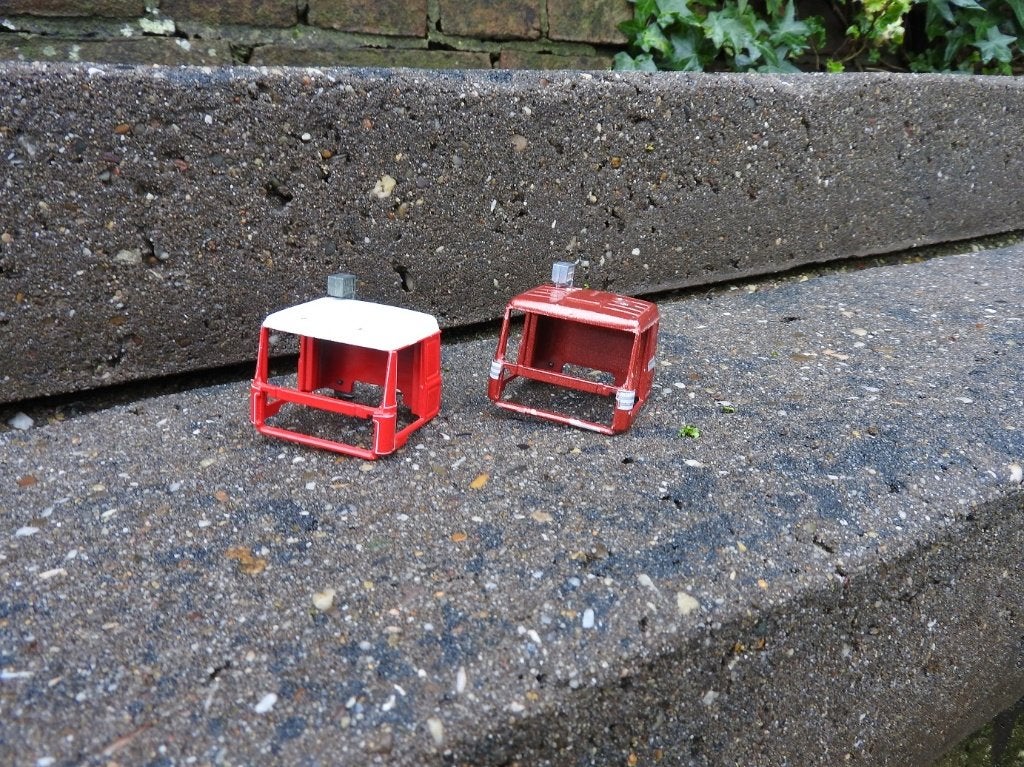 Losse Tekno Volvo F serie cabines, derde uitgave., Ophalen of Verzenden, Gebruikt, Bus of Vrachtwagen, Tekno