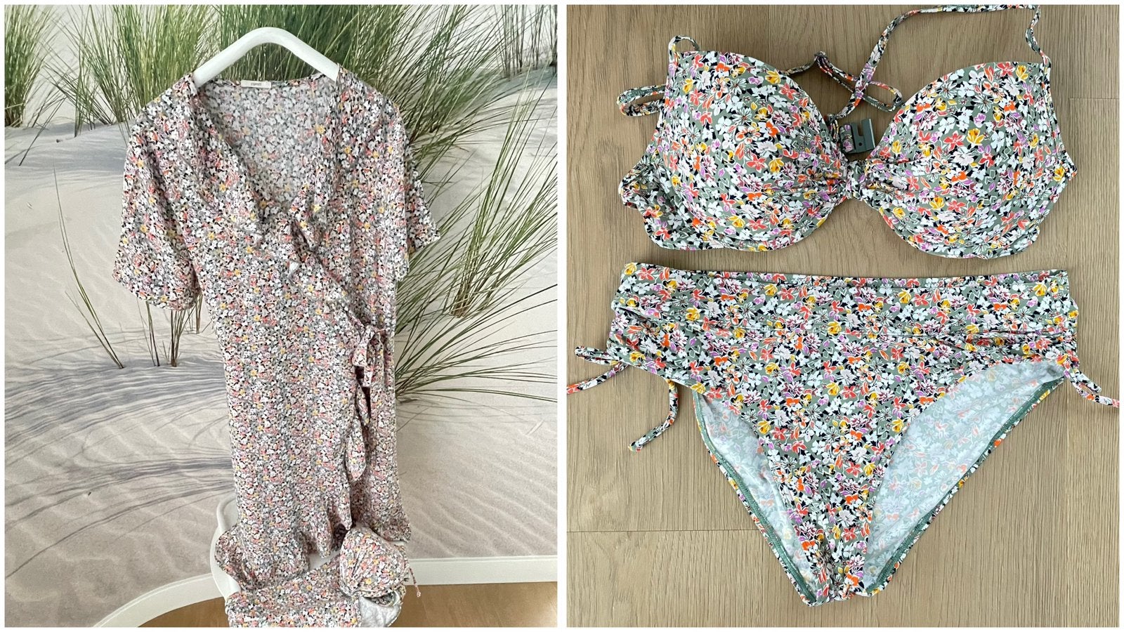 Esprit nieuwe millefleur bikini en overslagjurkje maat 40/42, Kleding | Dames, Ophalen of Verzenden, Zo goed als nieuw, Overige kleuren