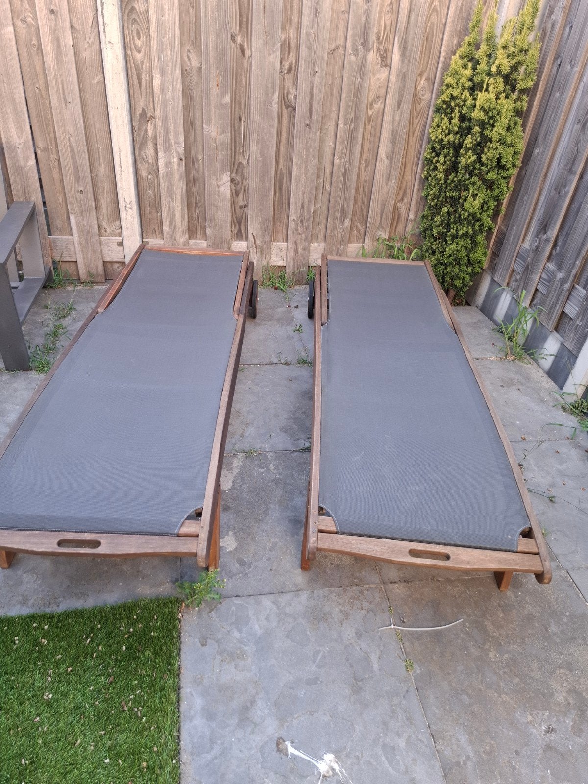 2 verstelbare ligbedden, Tuin en Terras, Ligbedden, Ophalen of Verzenden